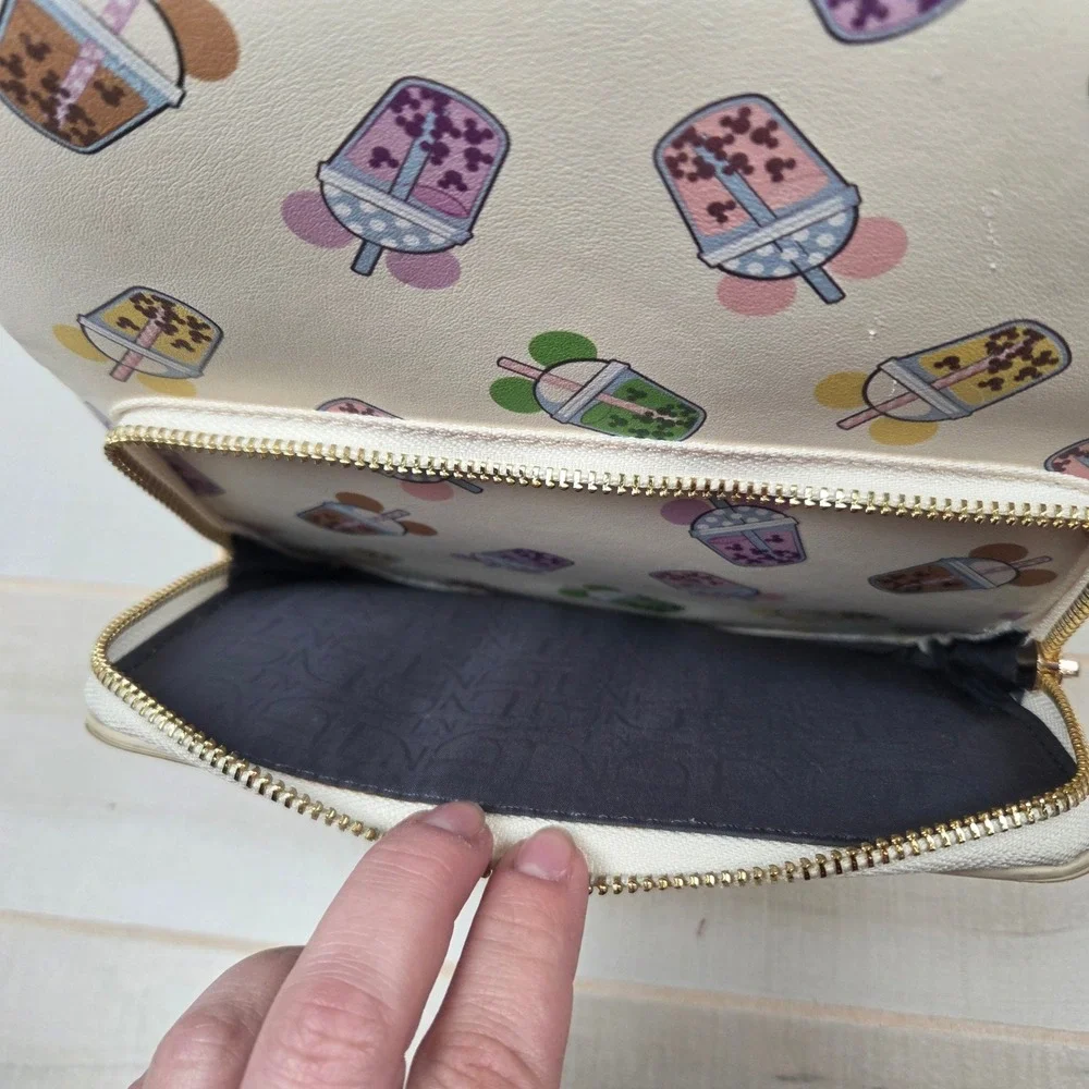 Disney x Danielle Nicole Boba Tea Mickey Mouse Mini Backpack Cream Shaker Pocket